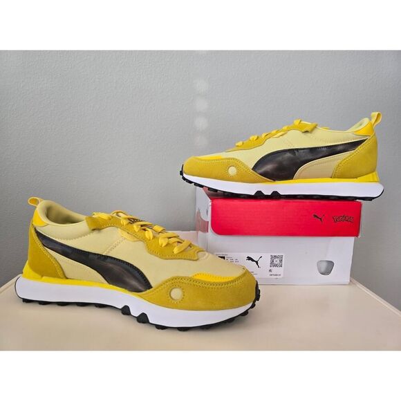 Puma Pokemon Pikachu Sneakers Yellow Men 9.5 Women 11 NWT Box Unisex Anime main image 8